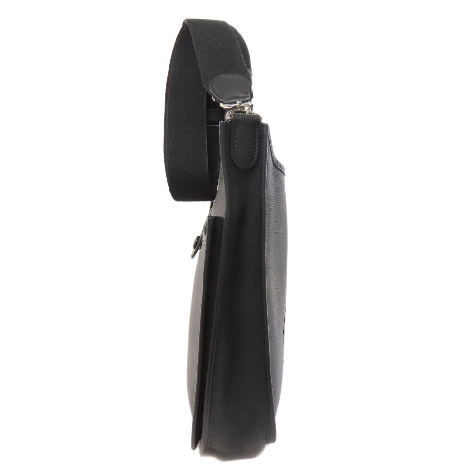 Hermes Shoulder Bag Epsom black Evelyn 3 PM SilverMetal