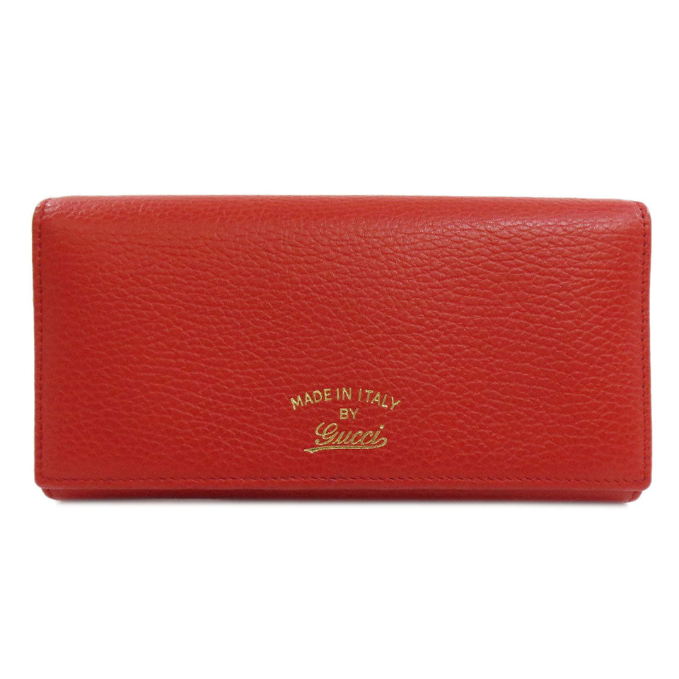 Gucci Long Wallet Purse 354498 leather Red Swing
