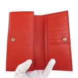 Gucci Long Wallet Purse 354498 leather Red Swing