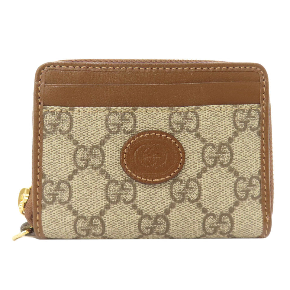 Gucci Card Case 700691 PVC Brown GG Supreme