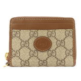 Gucci Card Case 700691 PVC Brown GG Supreme