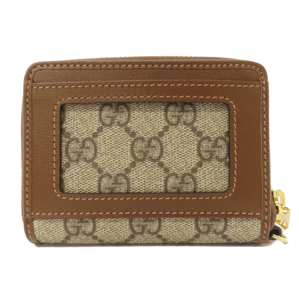 Gucci Card Case 700691 PVC Brown GG Supreme