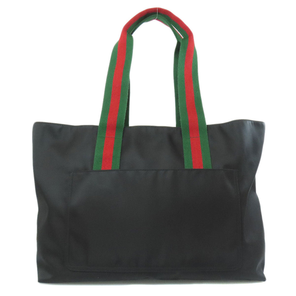 Gucci Tote Bag 802172 Nylon black Large Tote Sherry Line