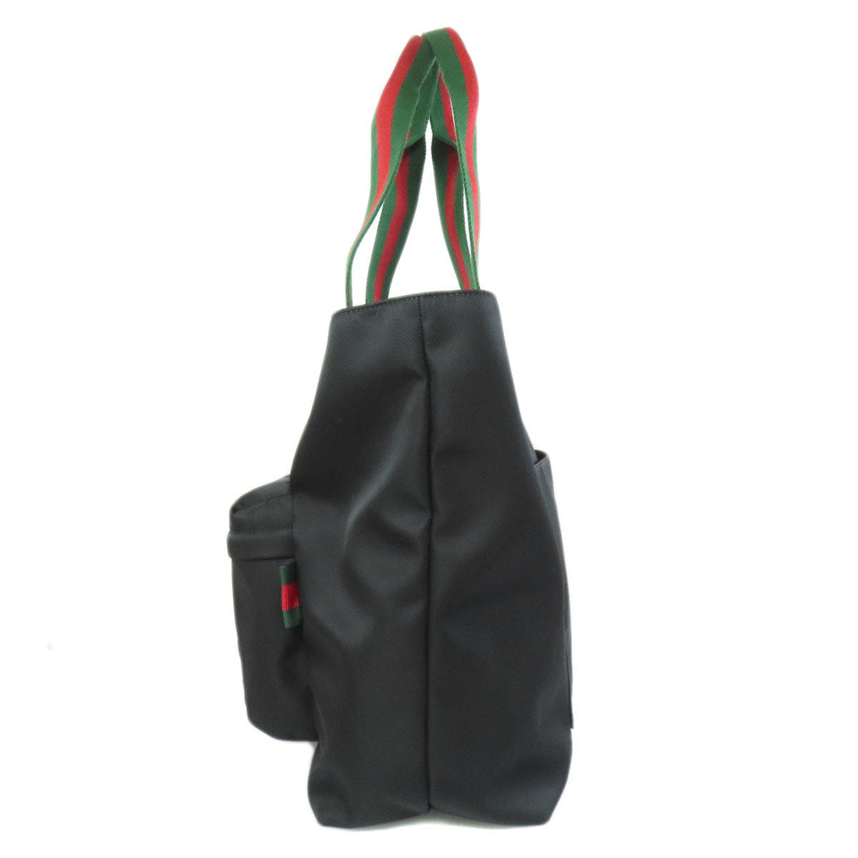 Gucci Tote Bag 802172 Nylon black Large Tote Sherry Line