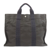 Hermes Tote Bag canvas gray Her LineMM