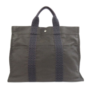 Hermes Tote Bag canvas gray Her LineMM