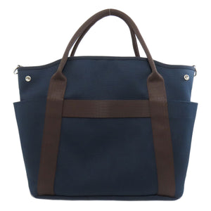Hermes Tote Bag canvas Navy Sac de Pansage Graeme