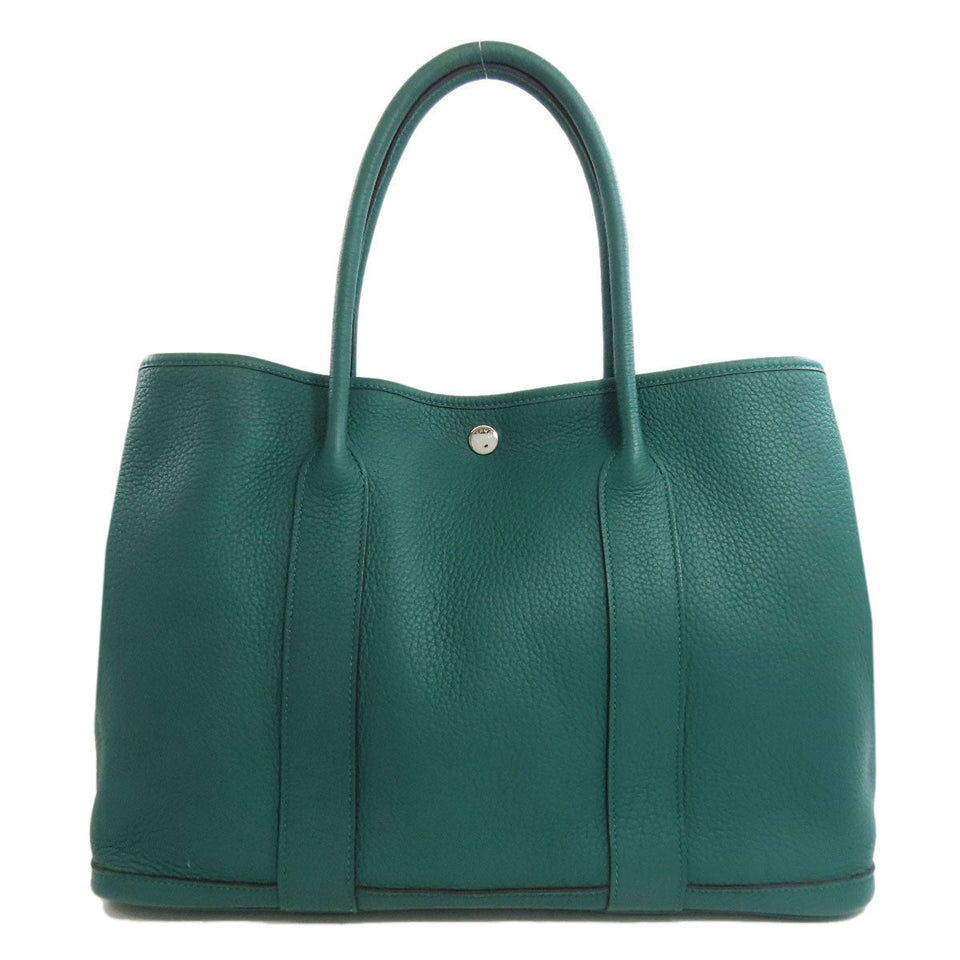 Hermes Tote Bag Negonda green Garden Party PM Malachite Silver Metal