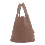 Hermes Handbag leather beige Picotin Lock PM Etoupe SilverMetal