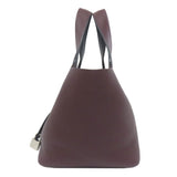 Hermes Handbag Taurillon Clemence Red Picotin Lock PM Eclat Silver Metal