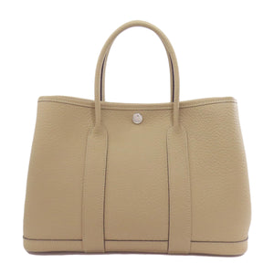 Hermes Handbag Negonda Brown Garden Party PM SilverMetal