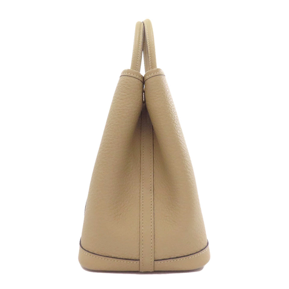 Hermes Handbag Negonda Brown Garden Party PM SilverMetal