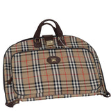 Luxury BurberrySs Nova Check Garment Cover Canvas Beige Brown Auth 75841