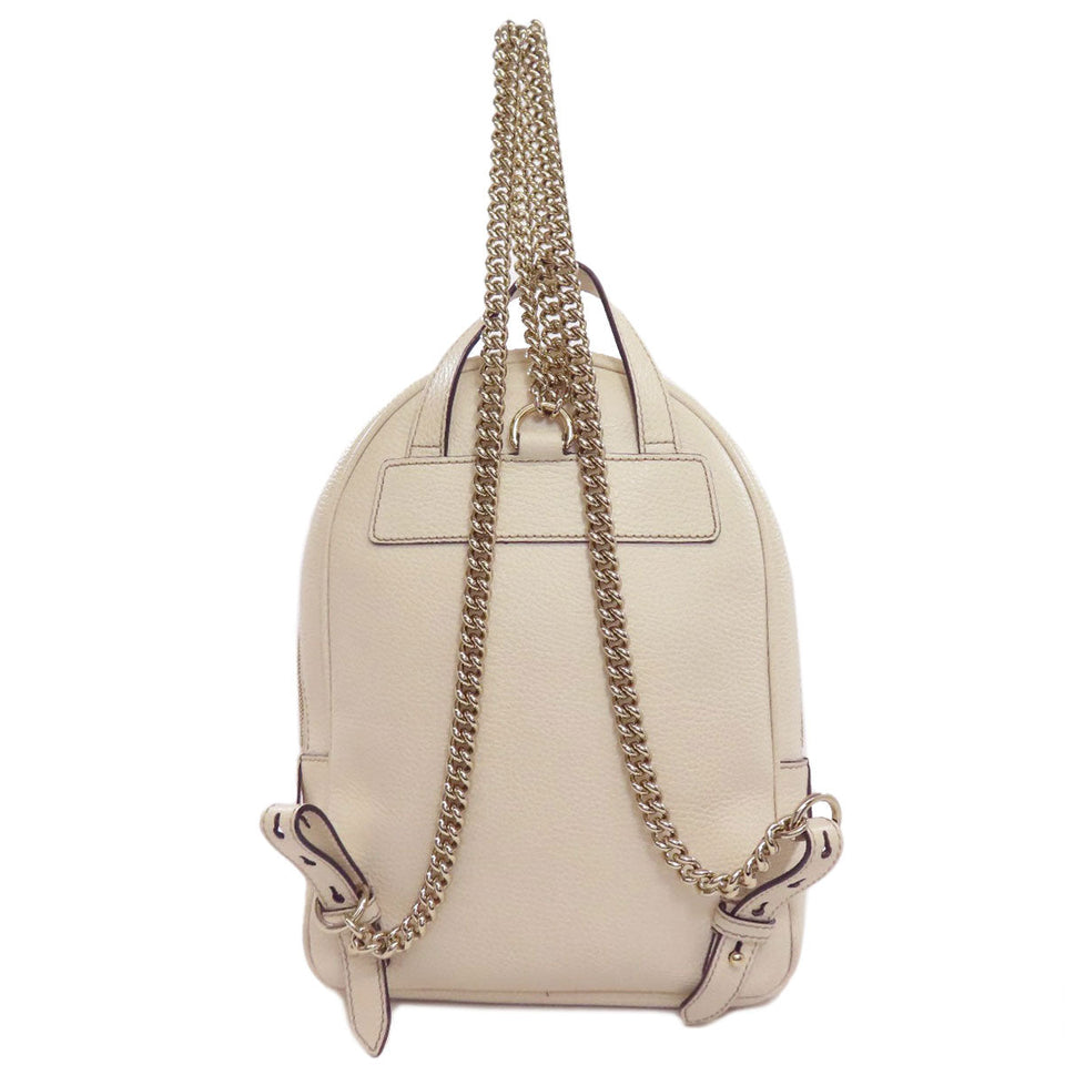 Gucci Backpack 431570 leather white Soho