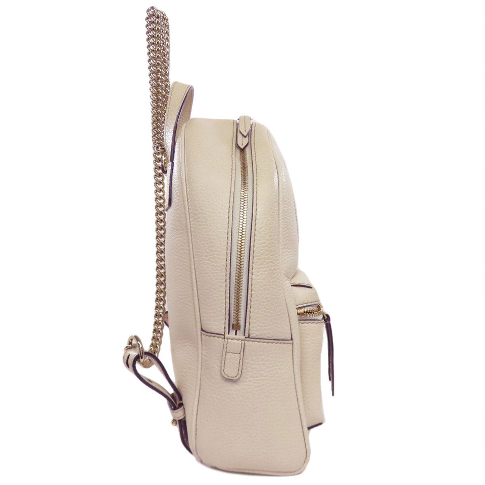Gucci Backpack 431570 leather white Soho