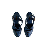 Women's Louis Vuitton Snakeskin Peep-toe Platform Sandals