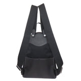 Hermes Backpack canvas black Slicked Back Silver Metal