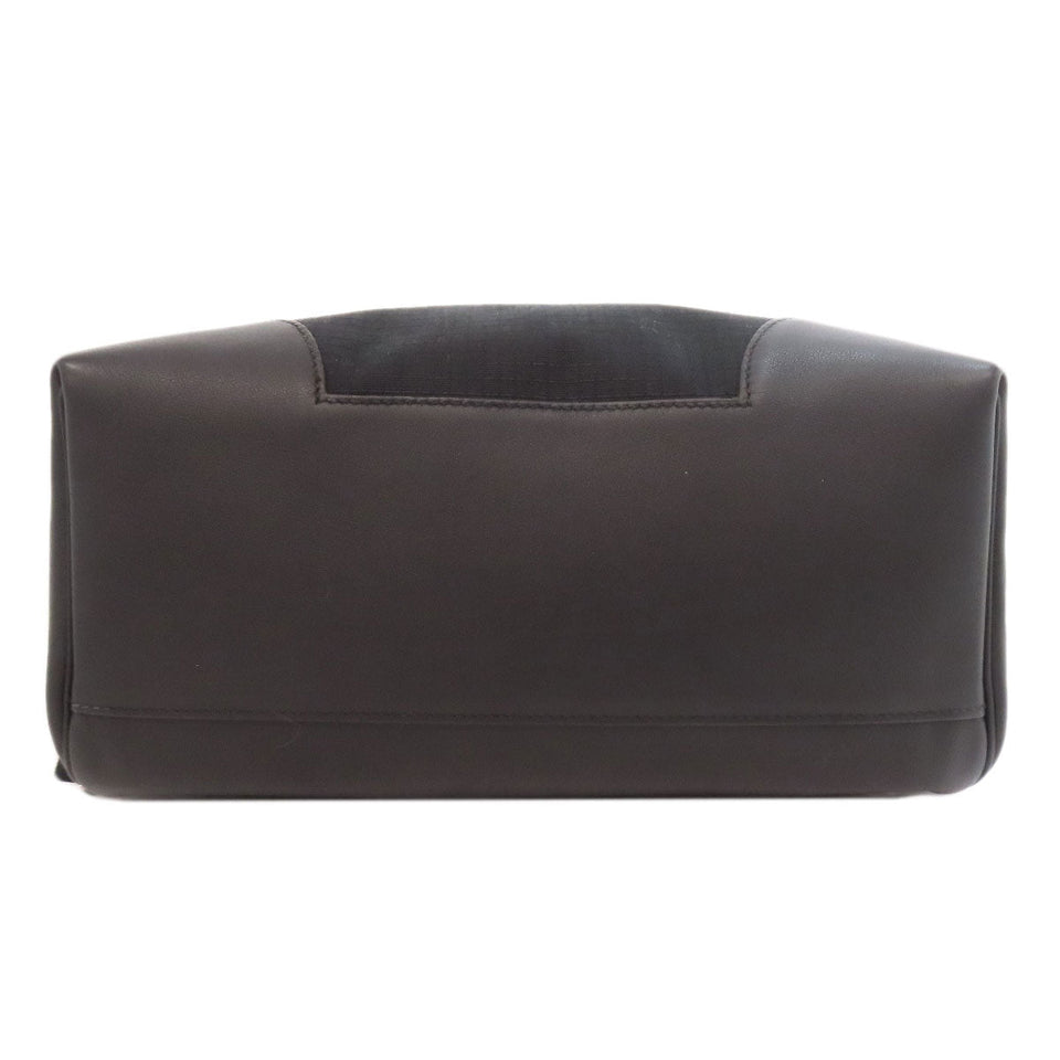 Hermes Backpack canvas black Slicked Back Silver Metal