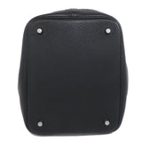 Hermes Handbag Taurillon Clemence black Picotin Lock MM SilverMetal
