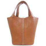 Hermes Handbag Taurillon Clemence gold Picotin Lock PM Gold SilverMetal