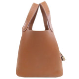 Hermes Handbag Taurillon Clemence gold Picotin Lock PM Gold SilverMetal