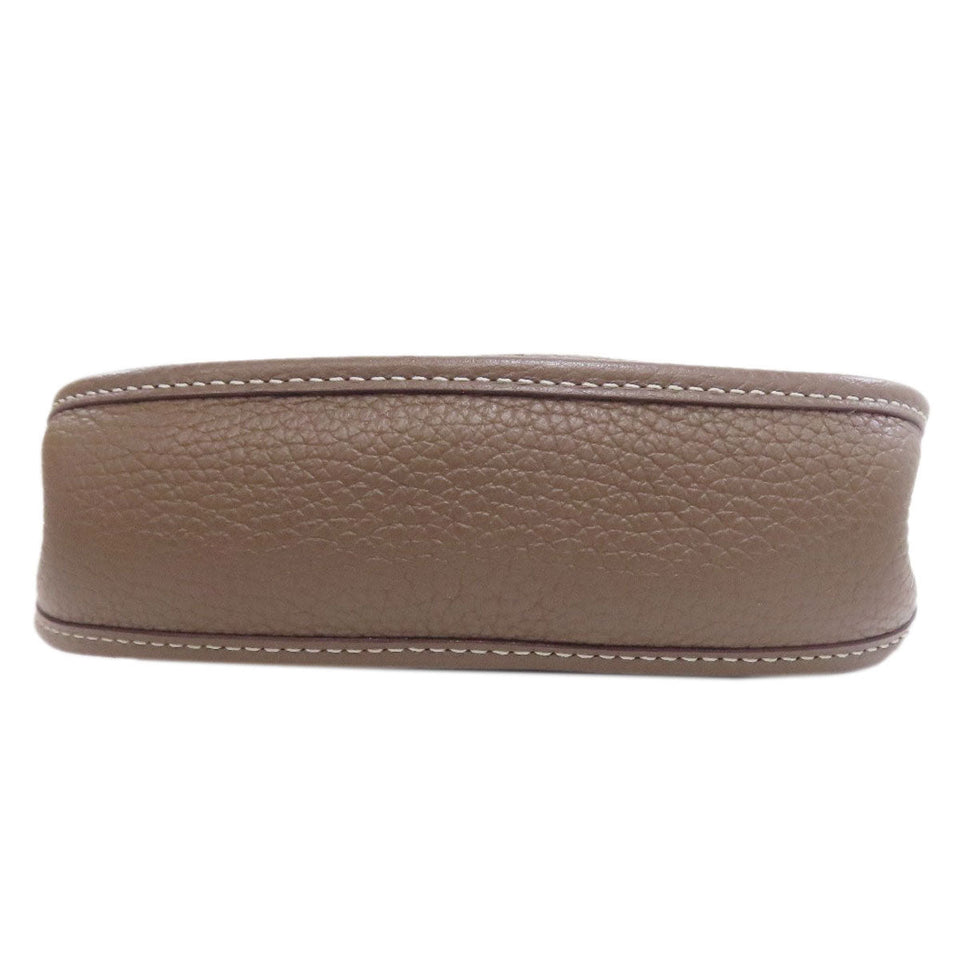 Hermes Shoulder Bag Taurillon Clemence beige Evelyn Amazone Etoupe Gold Metal