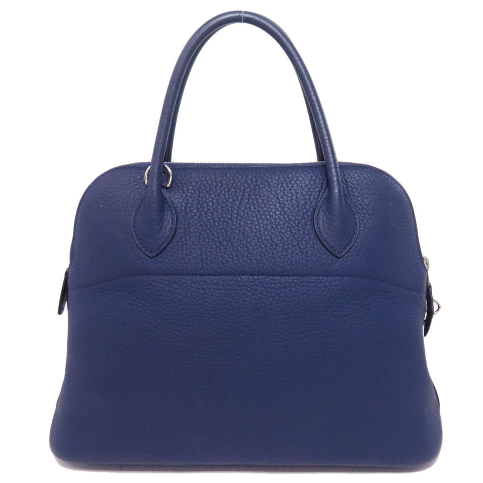Hermes Handbag Taurillon Clemence blue Bolide 31 SilverMetal