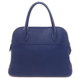 Hermes Handbag Taurillon Clemence blue Bolide 31 SilverMetal
