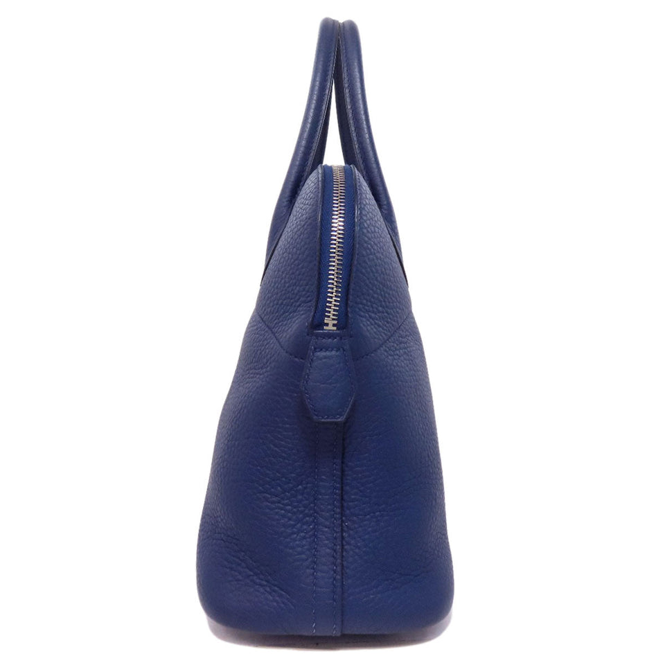 Hermes Handbag Taurillon Clemence blue Bolide 31 SilverMetal