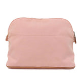 Hermes Cosmetics Pouch canvas pink Bolide Pouch Silver Metal