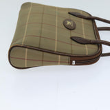 Luxury BurberrySs Nova Check Hand Bag Canvas Beige Auth 76501