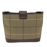Luxury BurberrySs Nova Check Shoulder Bag Canvas Beige Auth 76570