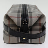 Luxury BurberrySs Nova Check Clutch Bag PVC Gray Auth 77007
