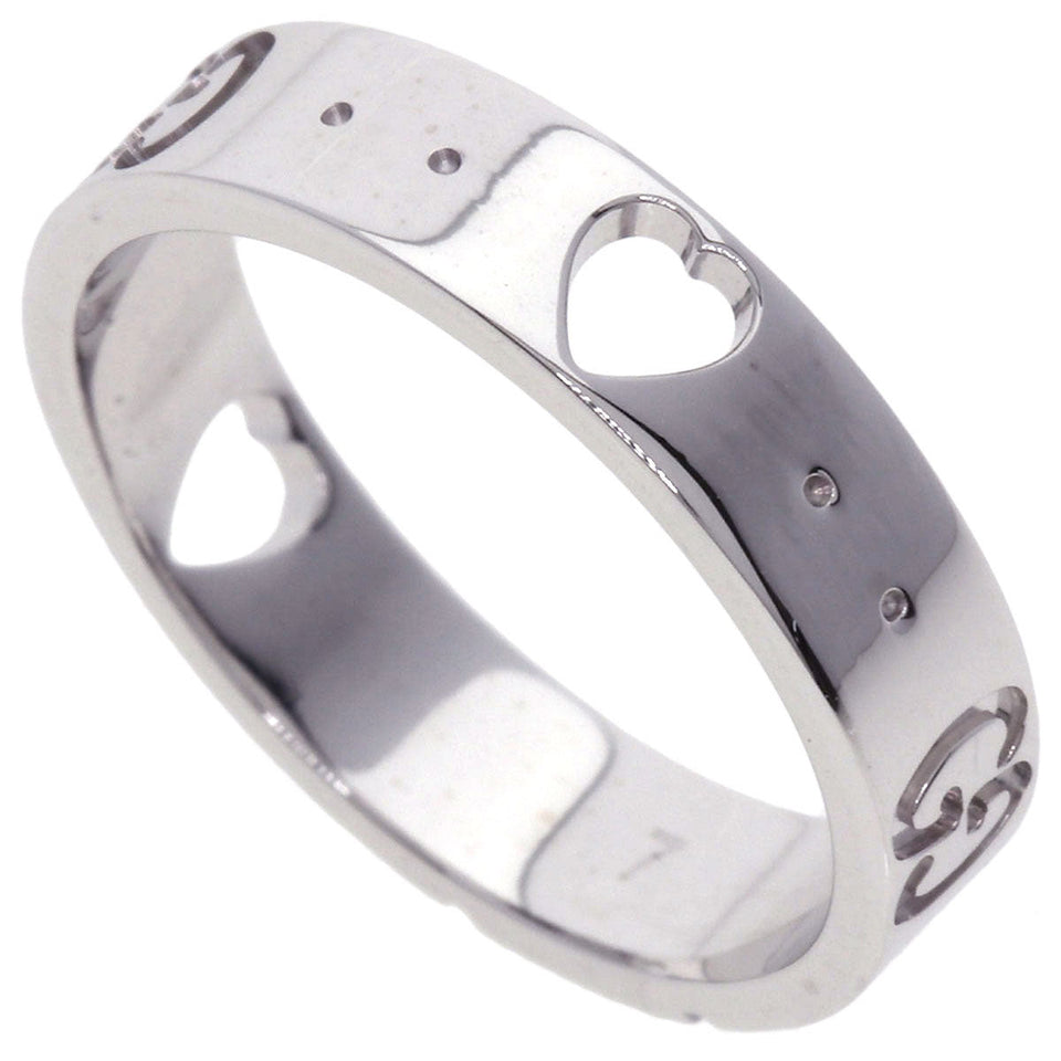 Gucci Ring K18WG Silver Icon Amor # 7