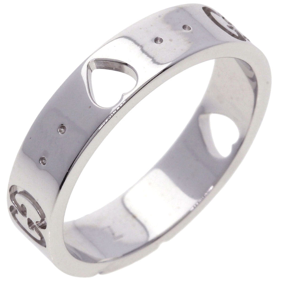 Gucci Ring K18WG Silver Icon Amor # 7