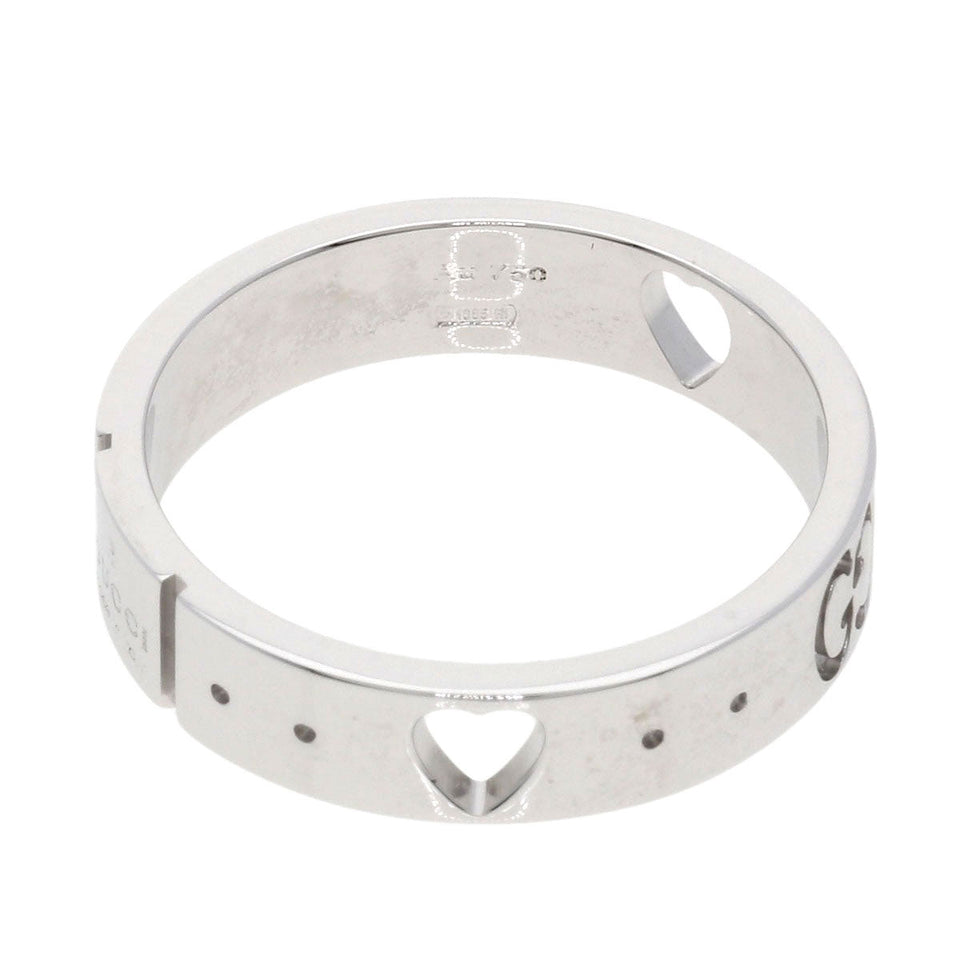 Gucci Ring K18WG Silver Icon Amor # 7