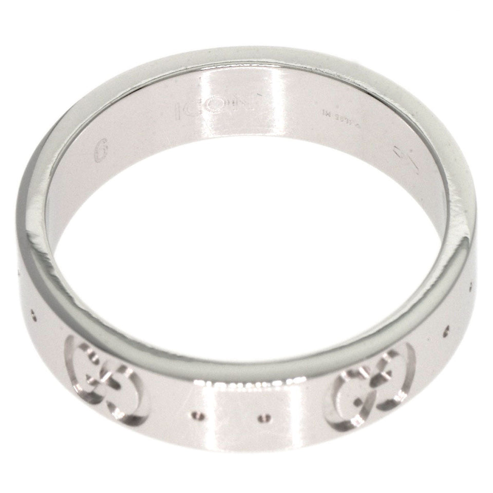 Gucci Ring K18WG Silver Icon # 6