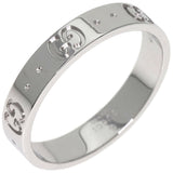 Gucci Ring K18WG Silver GG Icon #19