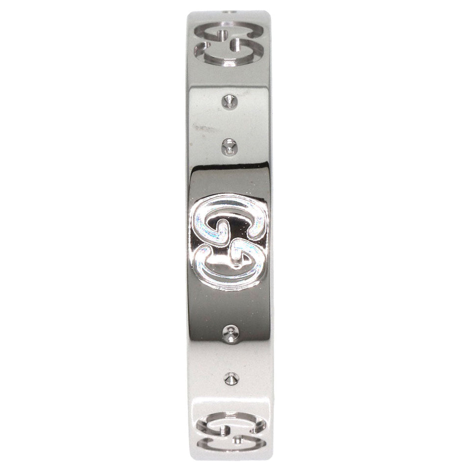 Gucci Ring K18WG Silver GG Icon #19