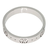 Gucci Ring K18WG Silver GG Icon #19