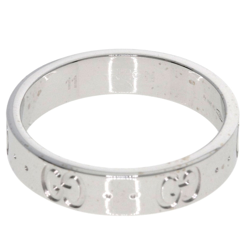 Gucci Ring K18WG Silver Icon # 11