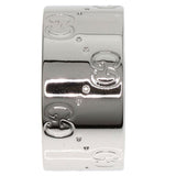 Gucci Ring K18WG Silver GG Icon Wide #11