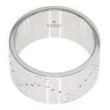 Gucci Ring K18WG Silver GG Icon Wide #11