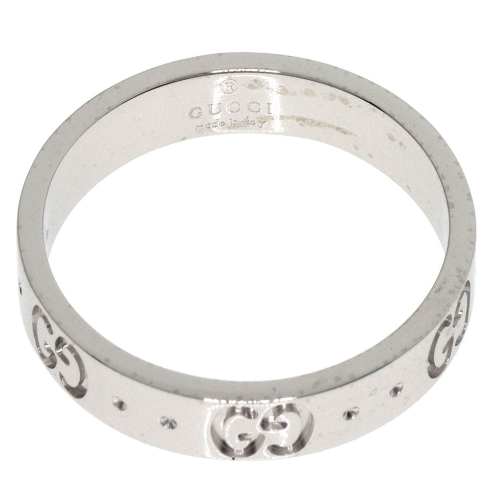 Gucci Ring K18WG Silver Icon #11