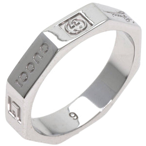 Gucci Ring K18WG Silver Octagonal #6