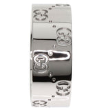 Gucci Ring K18WG Silver GG Icon Wide #27