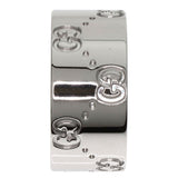 Gucci Ring K18WG Silver GG Icon Wide #13