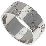 Gucci Ring K18WG Silver Icon Wide #20