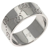 Gucci Ring K18WG Silver Icon Wide #20