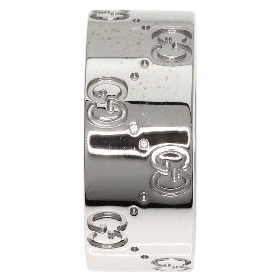 Gucci Ring K18WG Silver Icon Wide #20